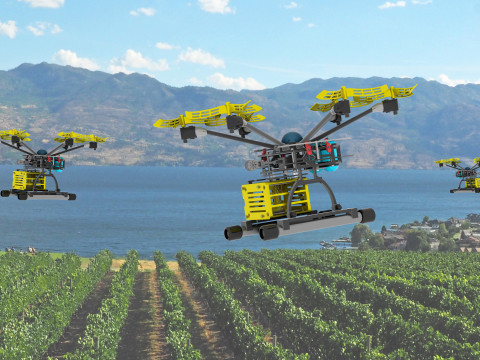 Drone agricole Culture programmee Model 3D