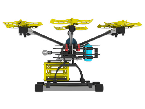 Drone agricole Culture programmee Model 3D