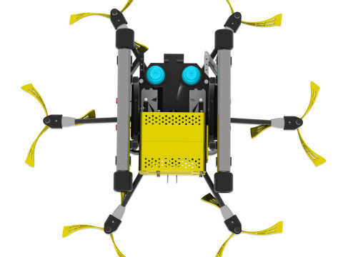 Drone agricole Culture programmee Model 3D