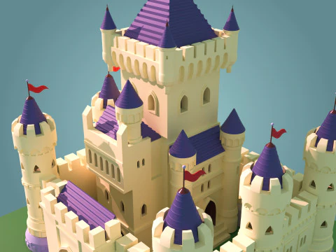 Random Castle Chteau 3D modulaire pour impression et projets 3D 3D Model