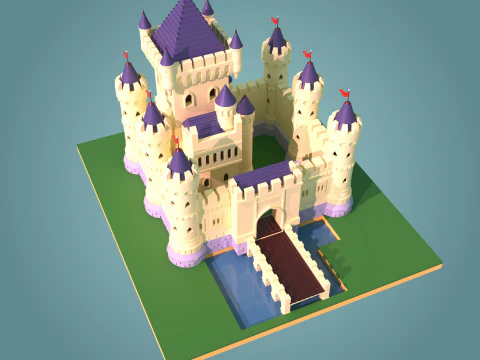 Random Castle Chteau 3D modulaire pour impression et projets 3D 3D Model