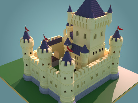 Random Castle Maquette 3D Modulaire pour Jeux Vido et Impression 3D 3D Model