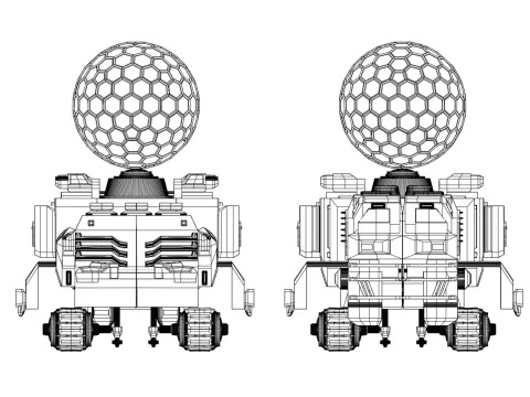 Celeste i&ccedil;in AEGIS-X417 Kubbe 3D Model
