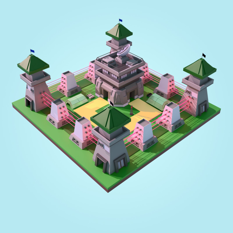 Military Randoms Maquette 3D Modulaire pour Jeux Vido et Impression 3D Model 3D .c4d .max .obj .3ds .fbx .stl .blend