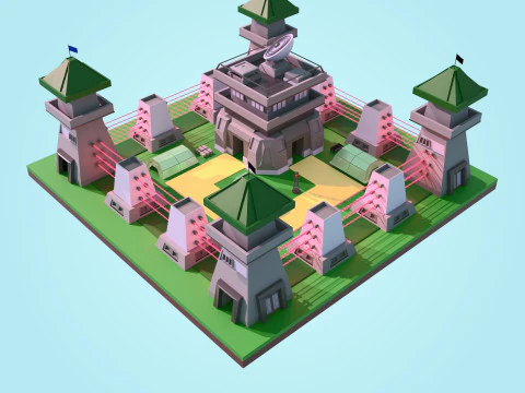 Maqueta modular 3D de Military Randoms para juegos de vídeo e impresión 3D Modelo 3D