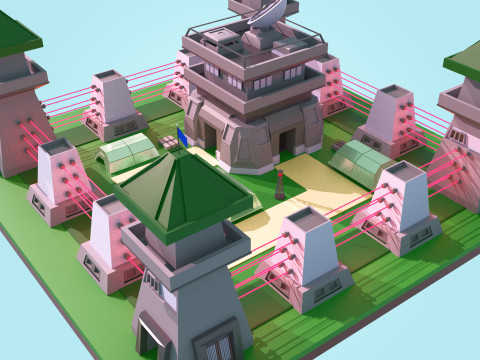 Military Randoms Maquette 3D Modulaire pour Jeux Vido et Impression 3D Model 3D