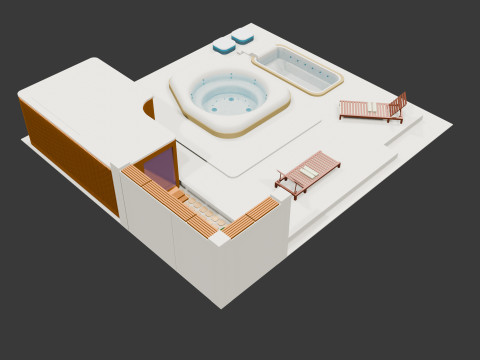Spa et Sauna 3D Model