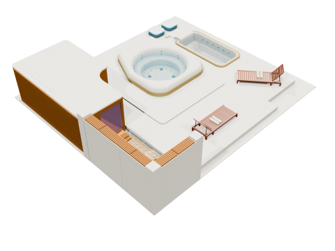 Spa et Sauna 3D Model