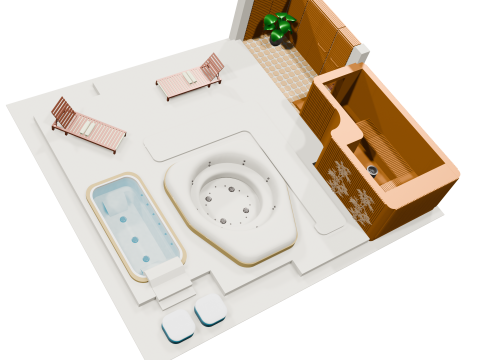 Spa et Sauna 3D 모델