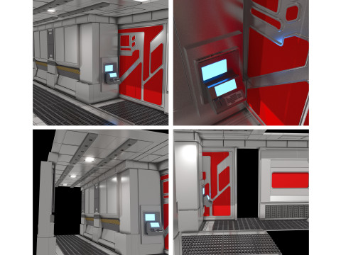 Laboratoire de recherche gntique Couloir Sasse de Protection 3D Model