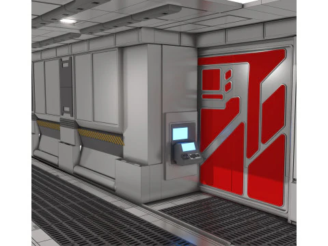 Laboratoire de recherche gntique Couloir Sasse de Protection 3D Model