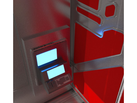 Laboratoire de recherche gntique Couloir Sasse de Protection 3D Модель