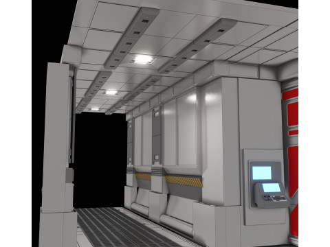 Laboratoire de recherche gntique Couloir Sasse de Protection 3D Модель