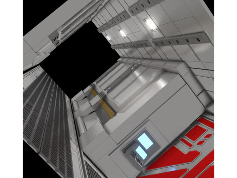 Laboratoire de recherche gntique Couloir Sasse de Protection 3D Model
