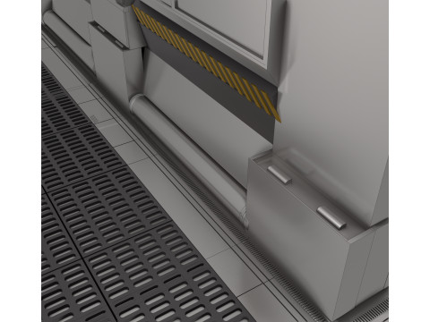 Laboratoire de recherche gntique Couloir Sasse de Protection 3D Модель