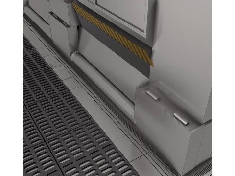 Laboratoire de recherche gntique Couloir Sasse de Protection 3D Model