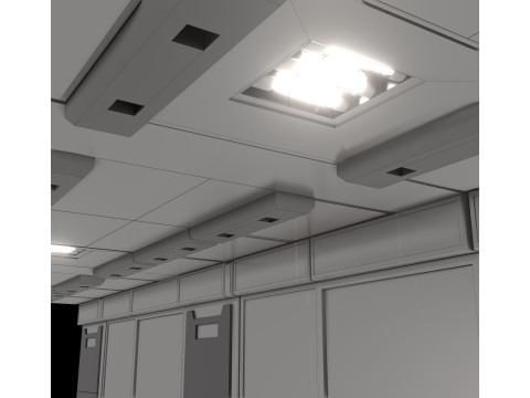 Laboratoire de recherche gntique Couloir Sasse de Protection 3D Модель