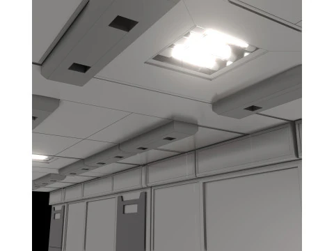 Laboratoire de recherche gntique Couloir Sasse de Protection 3D Model
