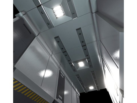 Laboratoire de recherche gntique Couloir Sasse de Protection 3D Модель