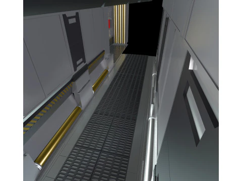 Laboratoire de recherche gntique Couloir Sasse de Protection 3D Model