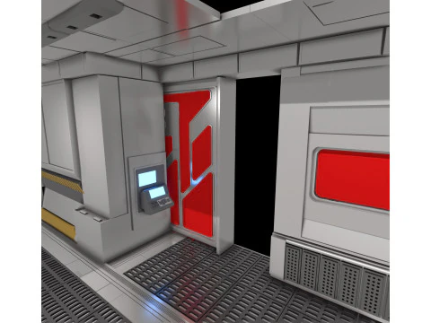 Laboratoire de recherche gntique Couloir Sasse de Protection 3D Model
