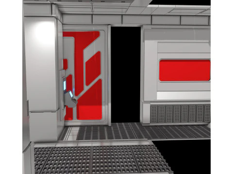 Laboratoire de recherche gntique Couloir Sasse de Protection 3D Model