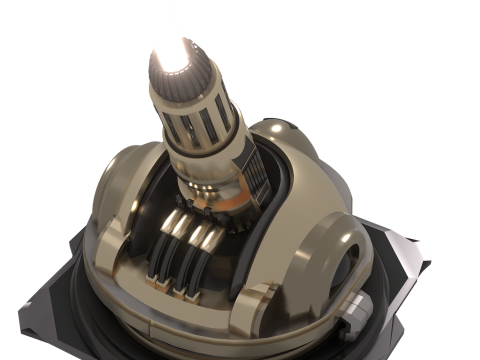 Canon Plasma Particle Defense Turret Sci-Fi Modèle 3D