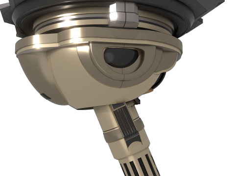 Canon Plasma Particle Defense Turret Sci-Fi Modèle 3D