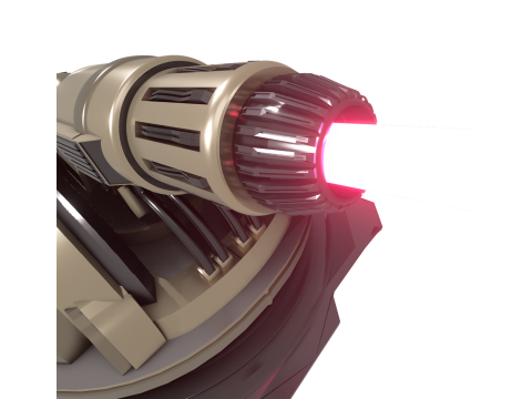Canon Plasma Particle Defense Turret Sci-Fi Modèle 3D