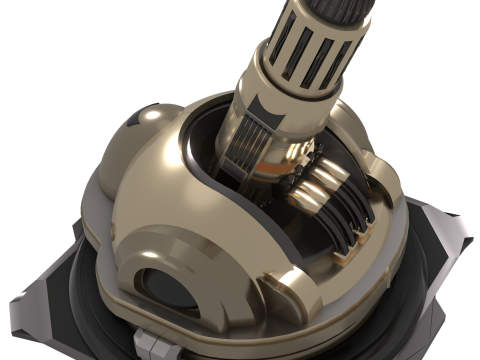 Canon Plasma Particle Defense Turret Sci-Fi Modèle 3D