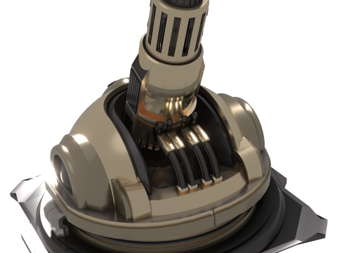 Canon Plasma Particle Defense Turret Sci-Fi Modèle 3D