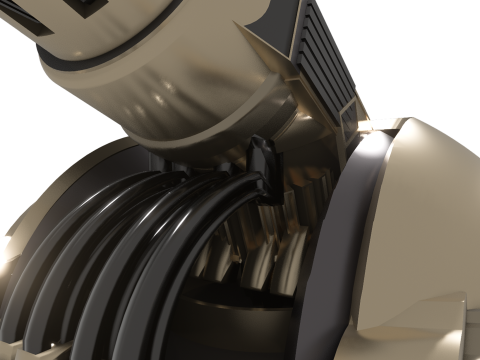 Canon Plasma Particle Defense Turret Sci-Fi Modèle 3D