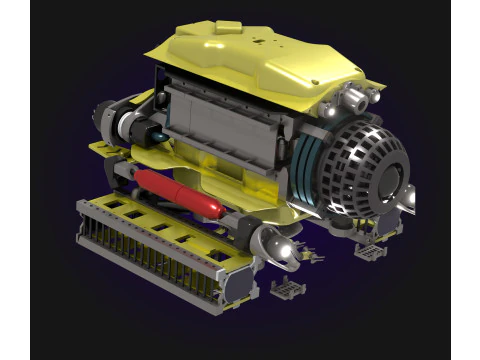 Plateforme robotique sous-marine intelligente 3D Model