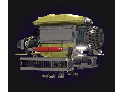 Plateforme robotique sous-marine intelligente 3D Модель