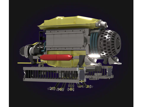 Plateforme robotique sous-marine intelligente 3D Model
