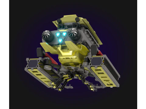 Plateforme robotique sous-marine intelligente 3D Model