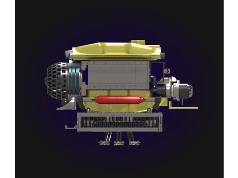 Plateforme robotique sous-marine intelligente 3D Model