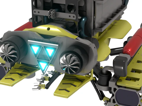 Plateforme robotique sous-marine intelligente 3D Model