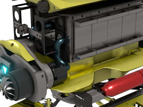 Plateforme robotique sous-marine intelligente 3D Model