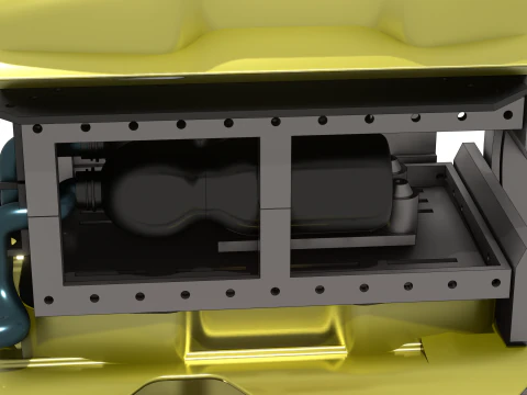 Plateforme robotique sous-marine intelligente 3D Model
