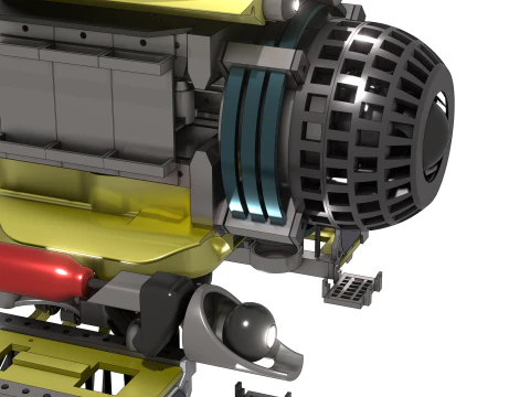 Plateforme robotique sous-marine intelligente 3D Model