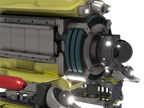 Plateforme robotique sous-marine intelligente 3D Model