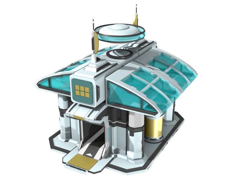 Spire Station Orbital Plateforme Cyberespace 3D 模型 .c4d .max .obj .3ds .fbx .stl .blend