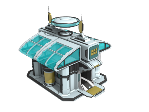 Spire Station Orbital Plateforme Cyberespace 3D 模型