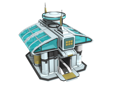 Spire Station Orbital Plateforme Cyberespace 3D 模型