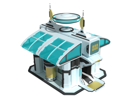 Spire Station Orbital Plateforme Cyberespace 3D 模型