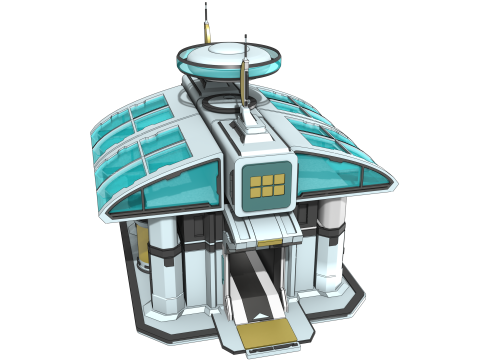 Spire Station Orbital Plateforme Cyberespace 3D 模型