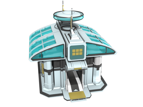 Spire Station Orbital Plateforme Cyberespace 3D 模型