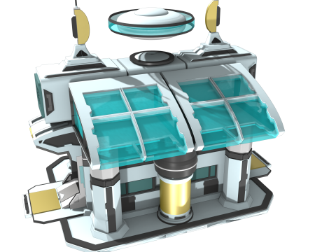 Spire Station Orbital Plateforme Cyberespace 3D 模型