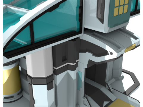 Spire Station Orbital Plateforme Cyberespace 3D 模型